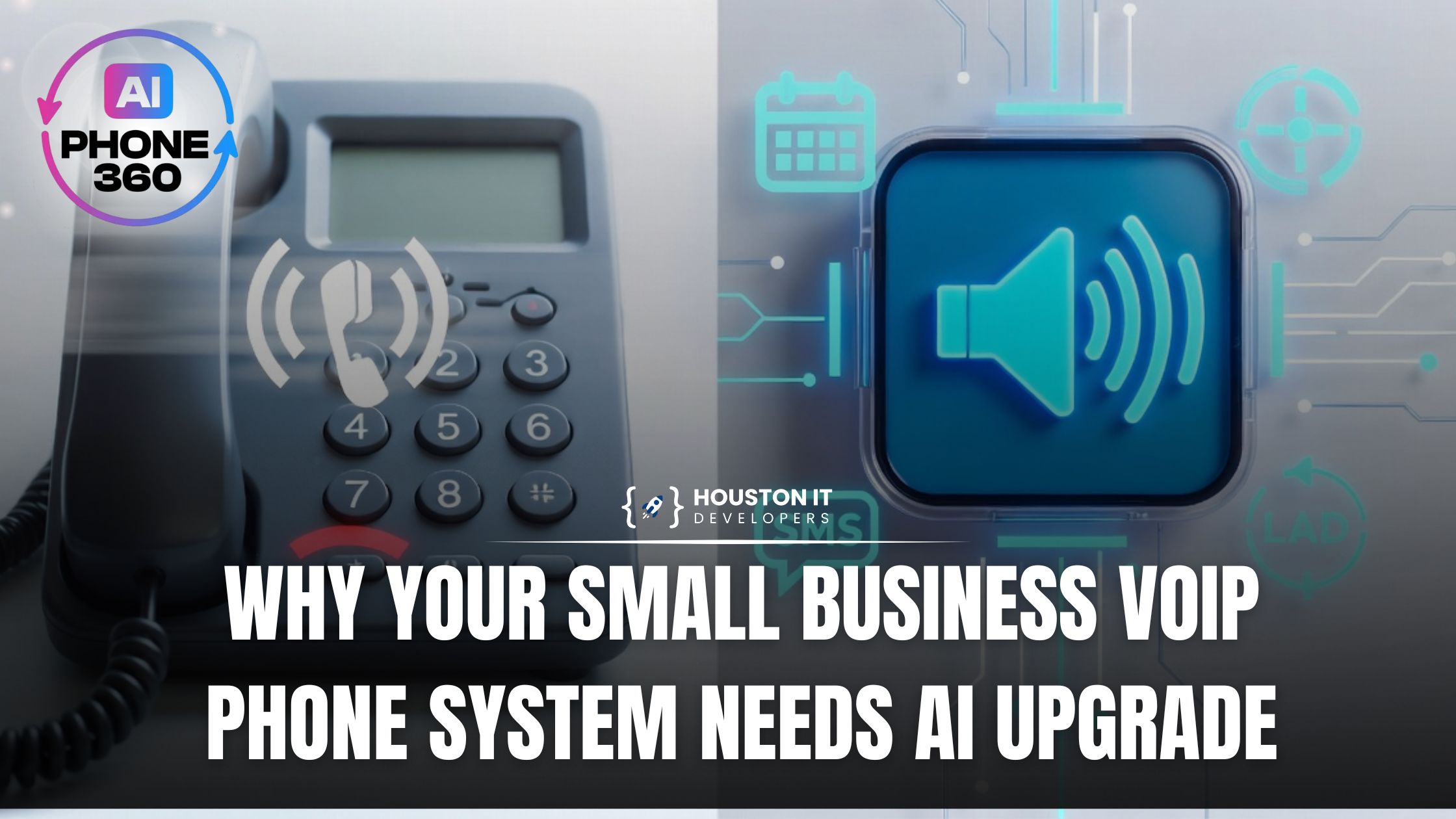 Why your small business VoIP phone system needs an AI upgrade Small business owner taking a call on a VoIP desk phone, the kind of system an AI upgrade turns into a 24/7 receptionist